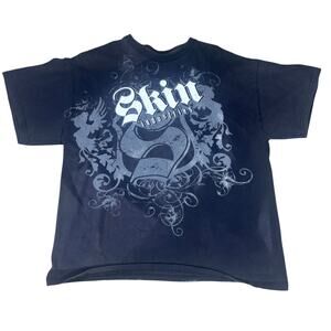 vintage y2k 2000s Skin Industries shirt S/M grunge skater socal floral aop